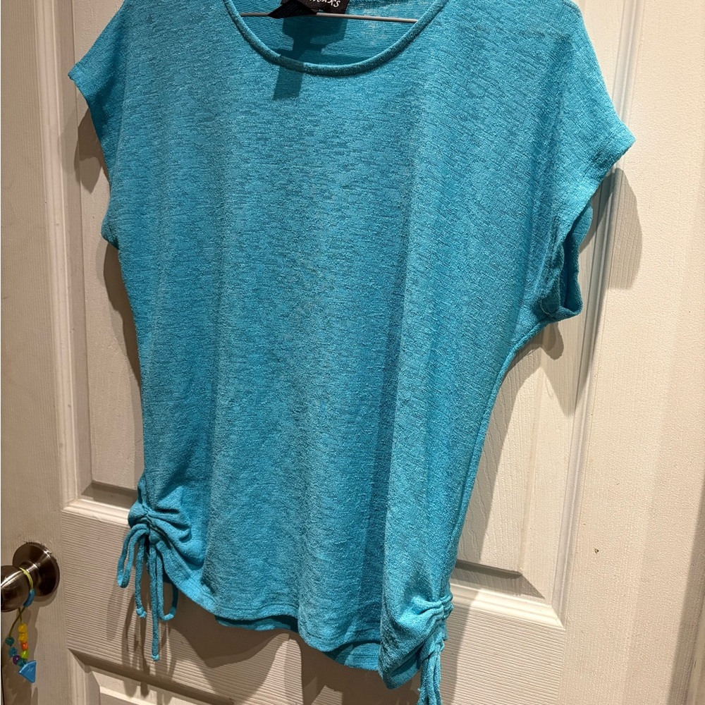 Aqua Women's Top with Side Ties